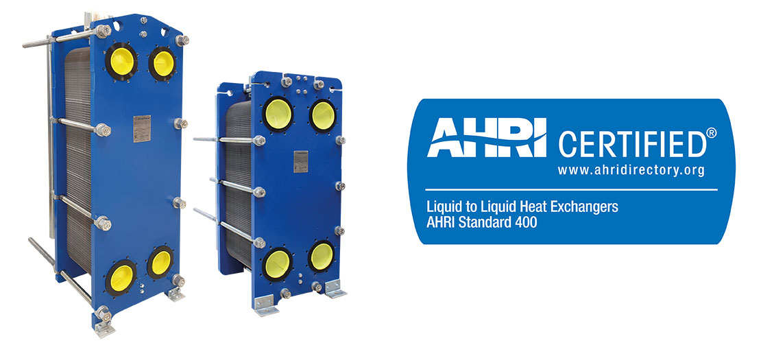SonFlow plate heat exchangers are AHRI certified