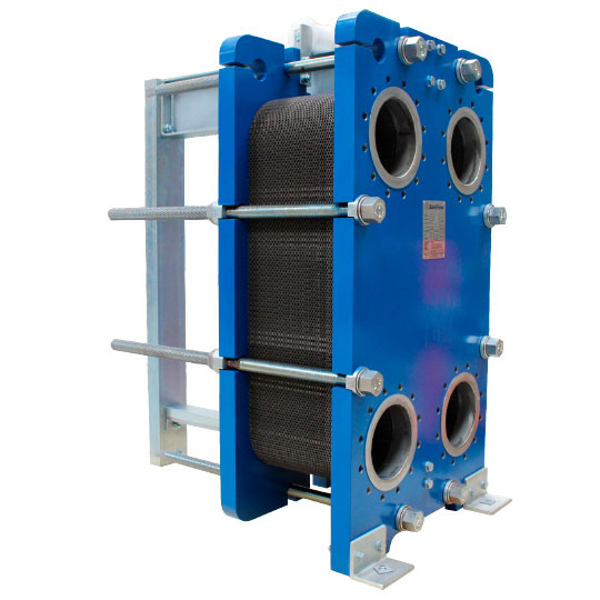 Frame construction of a plate heat exchanger